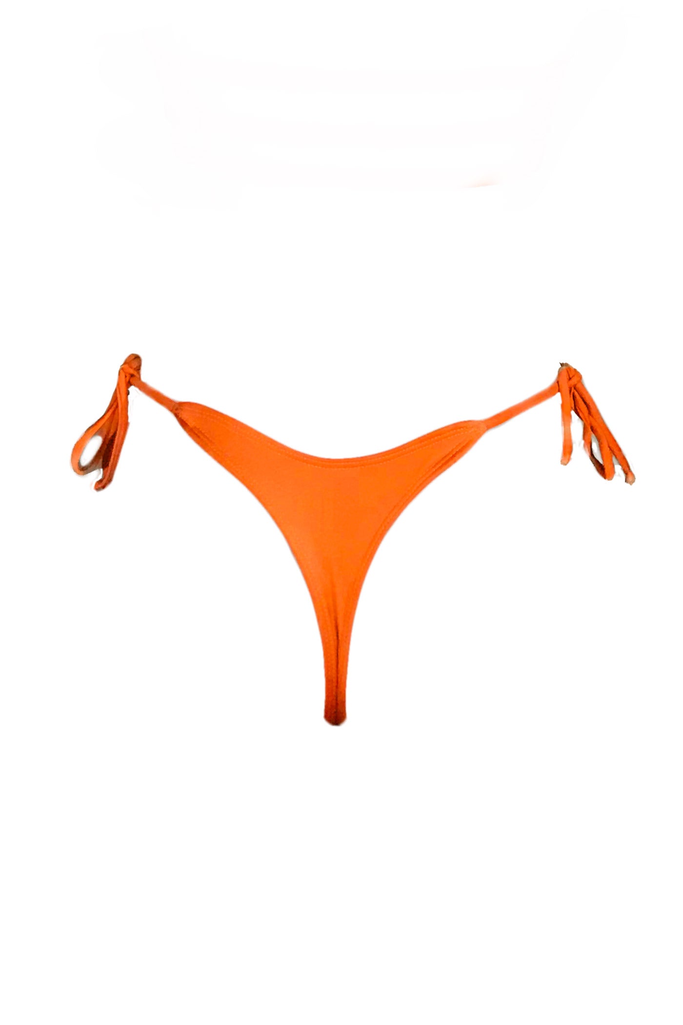 Burnt Orange // High Hip side tie Thong