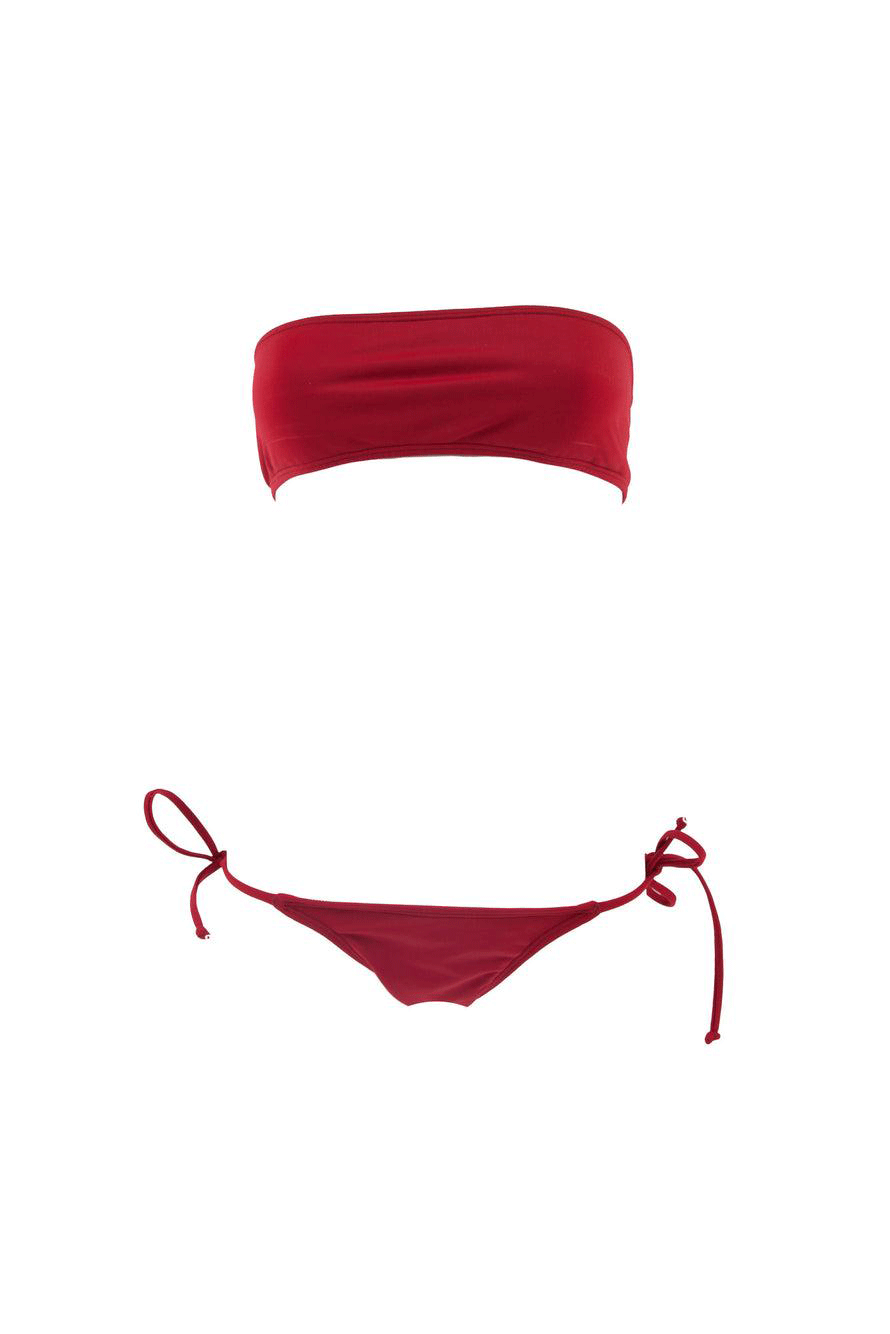 Blood Red // Brazilian Whale Tail Side Tie Bottom